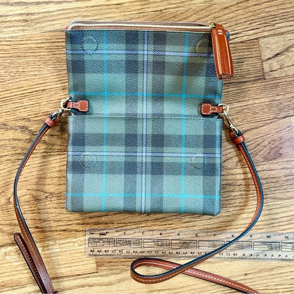 Dooney & Bourke Green and Brown Crossbody Bag with Leather Accents - Picture 4 of 4